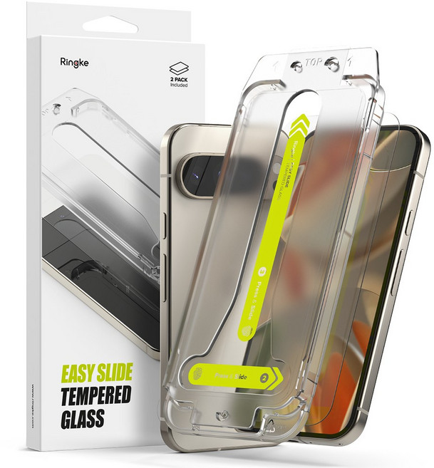 구글 픽셀9 프로 XL 액정 보호 필름 링케 이지슬라이드 강화유리 2매, 1개