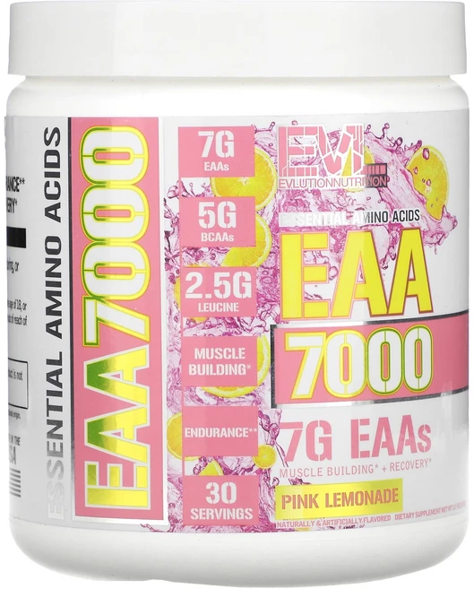 효과가좋습니다 EVLution Nutrition EAA 7000 핑크 레모네이드 309g(10.9oz) 고급영양제, EVLutionNutritionEAA7000핑크레모네이, 309g, 1개 - 쿠팡