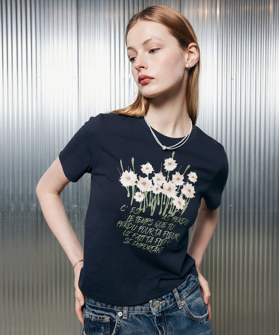 [라티젠] L2 GRASS FLOWER T-SHIRT(NAVY)