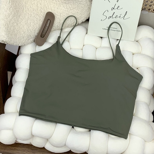 辣妹冰絲 帶胸墊美背抹胸 內搭外穿短款打底內衣 夏季必備