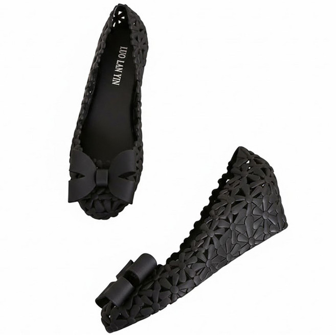 차쿠 여성 플랫 비치 아쿠아 레인 리본 젤리슈즈 68