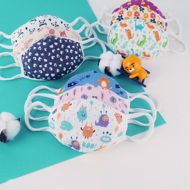 아동 유아면마스크 돌전아기 신생아 면마스크 무형광 KC인증 초소형 사계절착용