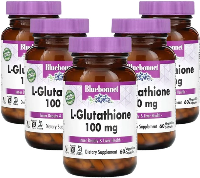 블루보넷뉴트리션 L- 글루타치온 100mg 식물성 캡슐 60 정, 5개, 60정 - 쿠팡