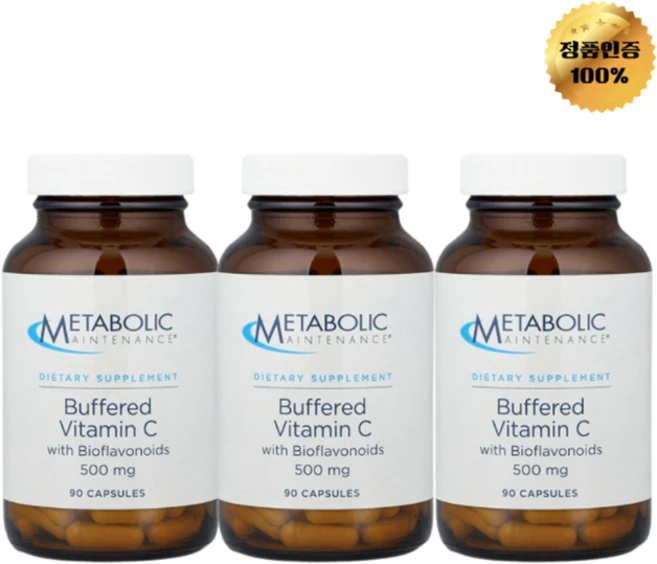 2+1 메타볼릭 완충형 비타민C 바이오플라보노이드 함유 500mg 90정, 3개 - 쿠팡