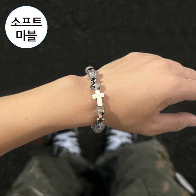 [MSMULTIVERSE] 힙한 MZ 크리스천 십자가 bracelet 핸드메이드 팔찌