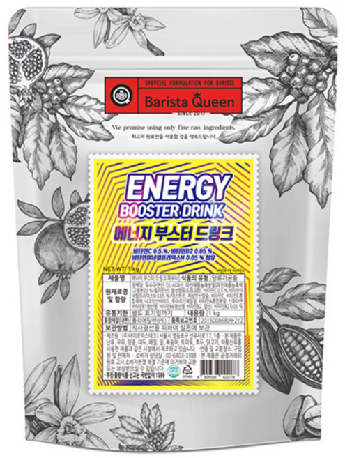 바리스타퀸 에너지 부스터 드링크 파우더, 1kg, 1개입, 3개