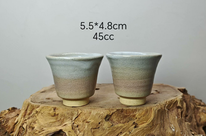 日本回流 萩燒 粉萩 茶杯 一對 尺寸5.5*4.8cm 容量45cc, 商品主圖, 1個