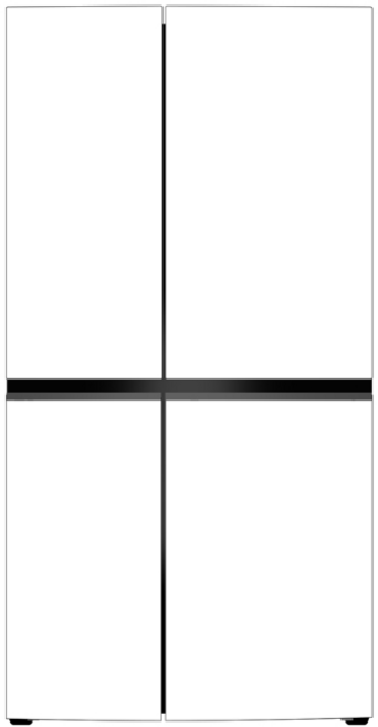 (LG전자) DIOS(디오스) AI 오브제컬렉션 832L 냉장고 2도어 (에센스화이트/에센스화이트/S836MQQ012), S836MQQ012