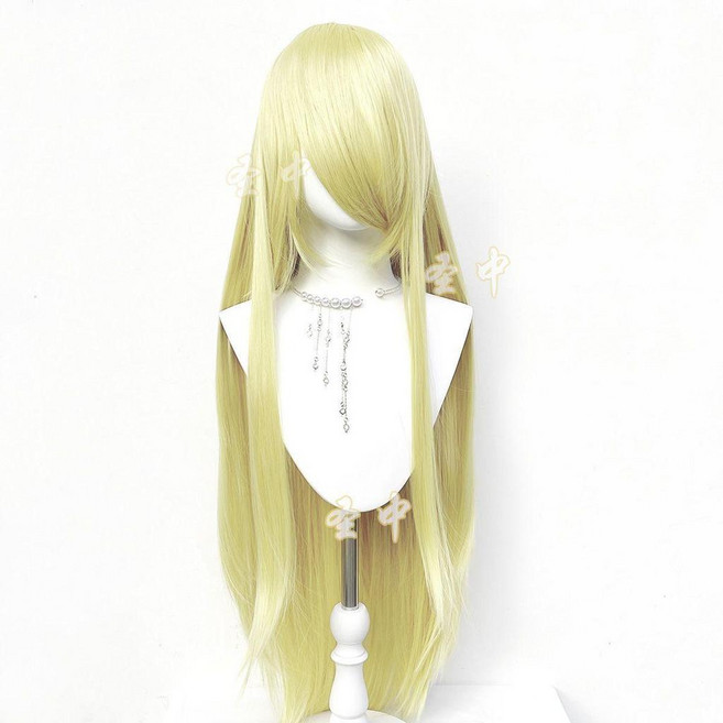 100cm長直髮假髮, 6230 #淡金色+髮網,430g, 1個