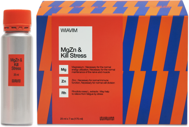 위아바임 액상 마그네슘 영양제 식약청인증 마그아연 & 킬 스트레스 홍경천추출물 함유 HACCP, 1개, 7회분