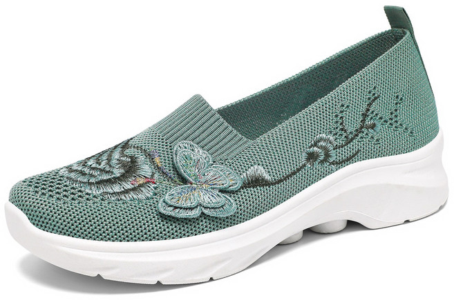 鞋子女大碼百搭舒適休閒鞋淺口舒適健步鞋軟底單鞋