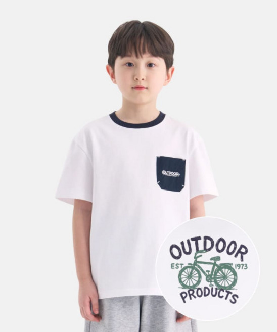 포켓 반팔티셔츠 (오프 화이트) OD262ISS07_OWH