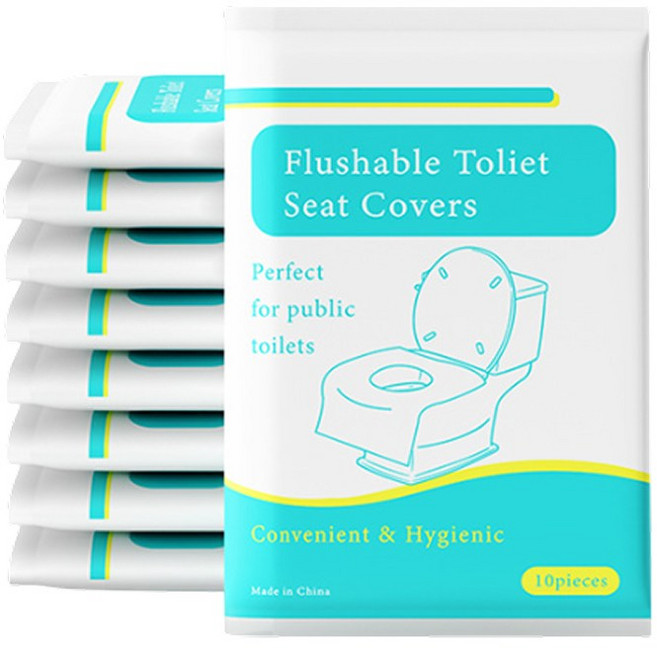 변기 시트 위생 커버 여행 휴대 캠핑 일회용 200장, 20개, 화이트