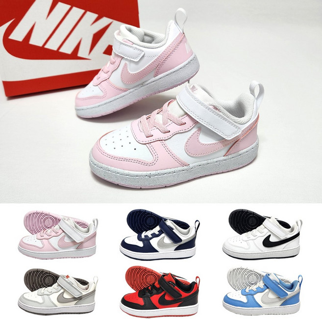 나이키 유아 코트버로우 120~160 찍찍이 운동화 리크래프트 고무줄끈 벨크로 베이비 키즈 아동 신고 벋기 편한 걸음마 신발 [국내매장판/AS가능]