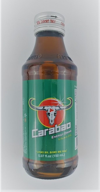 카라바오 에너지드링크 병 Carabao Thailand energy drink Bottled, 40개입, 150ml