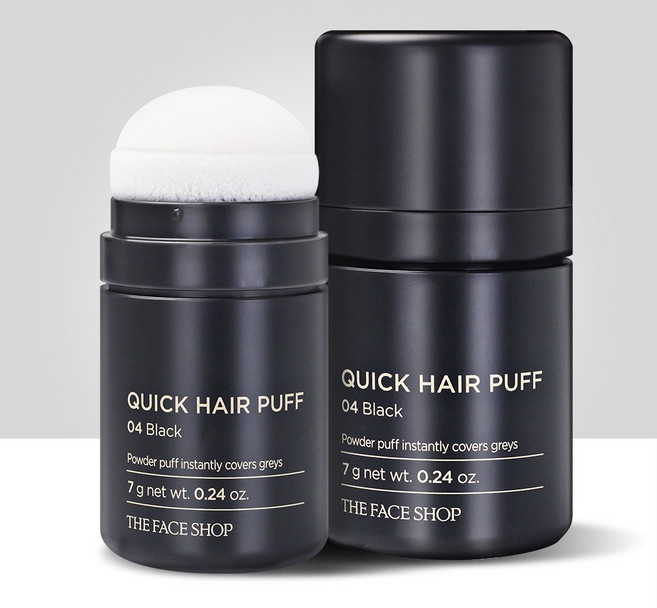 더페이스샵 퀵 헤어 퍼프섀도 7g, 블랙, 2개