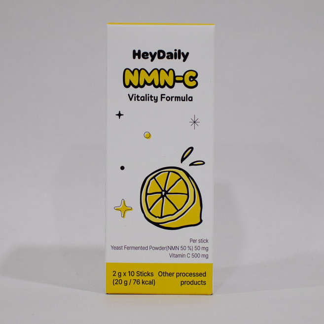 [공식판매처] 헤이데일리 NMN-C 엔엠엔씨 천연 NMN 비타민C 레몬맛 10포, 1개, 20g