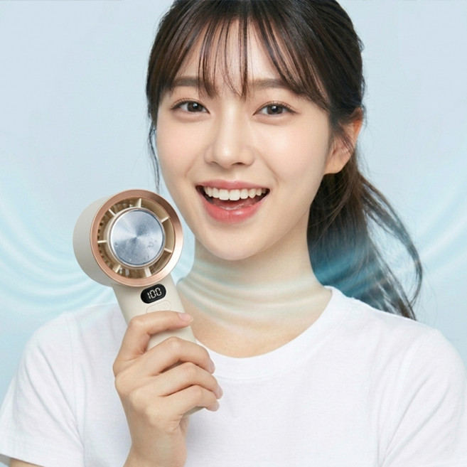 손선풍기추천 강풍미니선풍기 프럭스S 휴대용핸디팬 USB충전식 바람강한 손풍기, 베이지