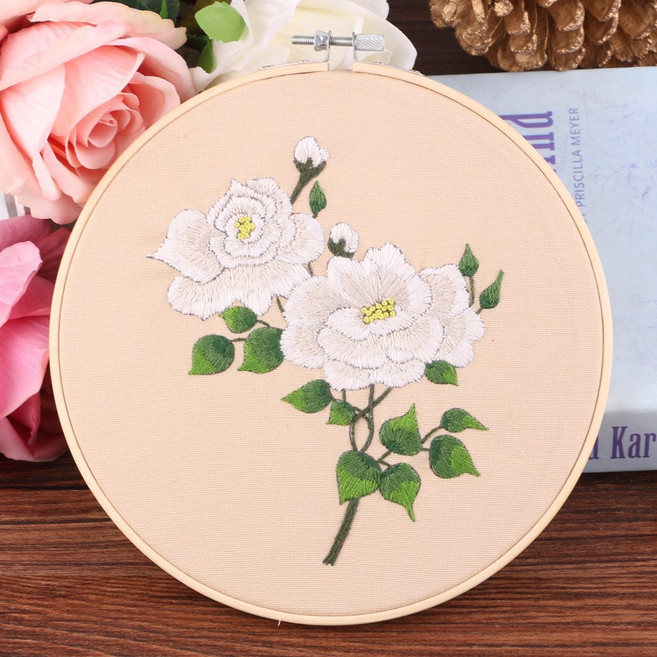 프랑스자수 DIY 패키지, (F20) 프랑스자수_녹차꽃, 1개