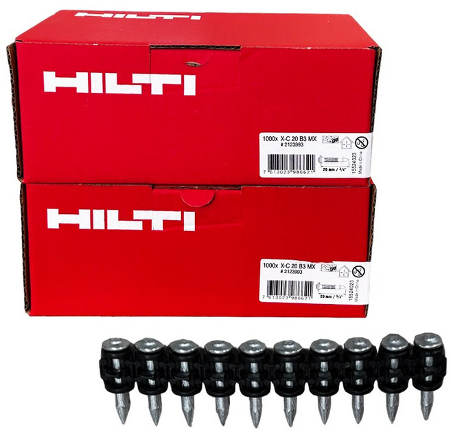 HILTI 힐티 BX3 전용 노가스핀 X-S X-C B3 MX 20MM(1000발) [2개묶음], 2개