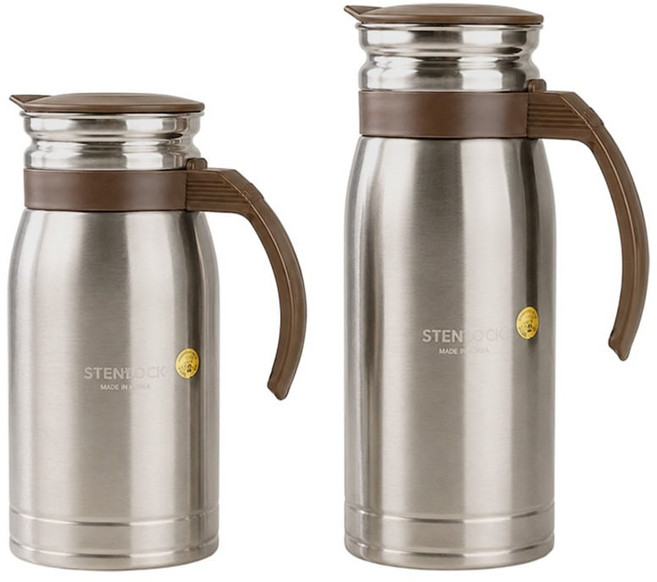 카네이션 손잡이 스텐 물병, 1개, 1300ml