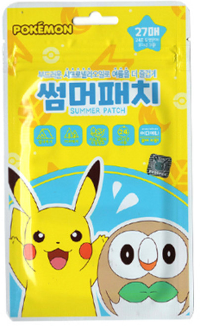 포켓몬스터 썸머패치 27매입 24시간지속 모기퇴치제, 포켓몬, 1개