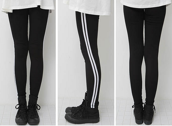 스파클 옆줄 융털 밍크레깅스 SD3985 유소년 바지 레깅스 무발 여성 치랭스 쫄바지 팬츠 가을 XL 여아