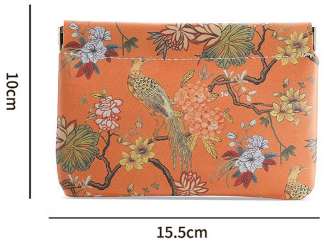 자동 스냅 파우치 미니 카드 수국 립스틱 수납 마운틴 동전 스몰, 1개, F_ 대형