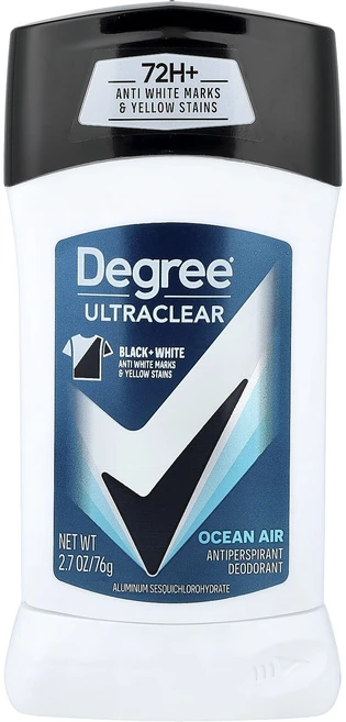 행복하세요 Degree 땀 억제제 데오드란트 UltraClear 블랙 + 화이트 오션 에어 76g(2.7oz) 건강하시구요, 1개, 76g - 쿠팡