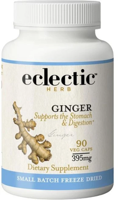 비타민 식품 에클레틱 허브 생강 캡슐 | 소화 제 미국산 비건 무GMO 글루텐 프리 (90정 395mg), 1개 - 쿠팡