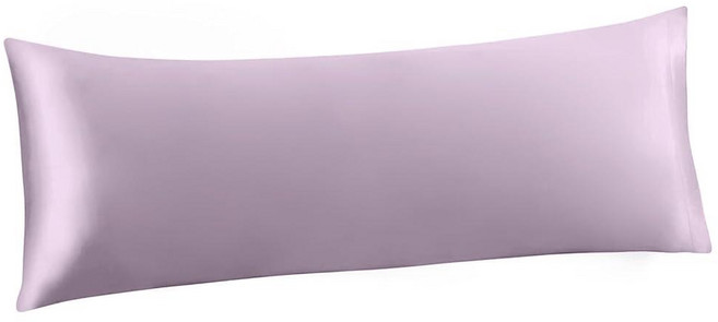 Ersmak 새틴 바디 필로우 커버 2개 세트 50.8 x 137.2cm(20 x 54인치) 블랙 울트라 소프트 케이스 머리카락과 피부를 위한 실키 슬립 쿨링 롱 사이드 베