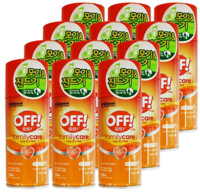 엘지 오프 OFF 에어로졸 모기 진드기 기피제 150ml 12, 12개