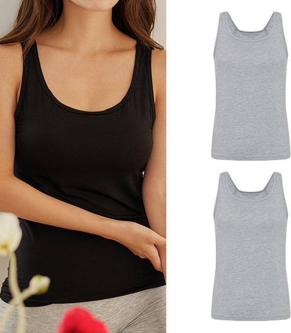 오네뜨비 소프트 모달 브라 런닝 일체형 캡나시 (런닝형) 2p