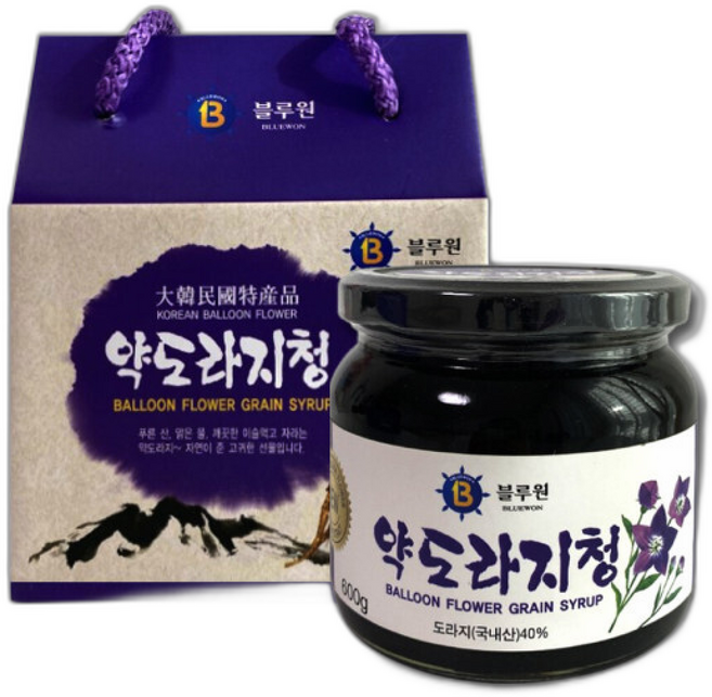 블루원 약도라지청 국산 프리미엄 도라지청 도라지조청 진액 농축액 추출물 진액고 도라지고, 1개, 600g