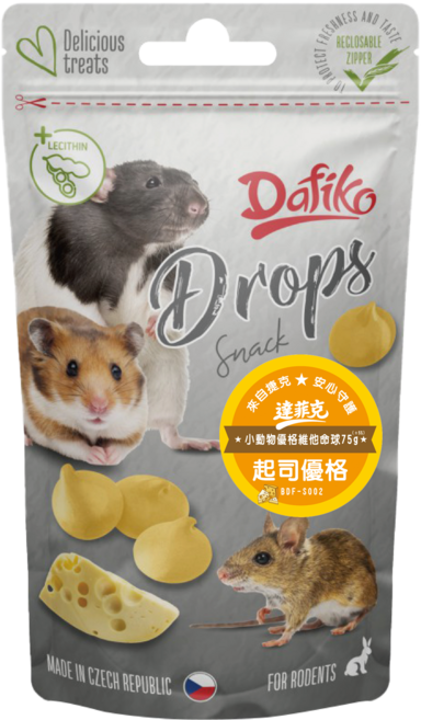 Dafiko Drops Snack 起司, 75g, 1個