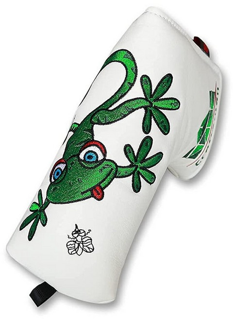 Craftsman Golf Funny Golf Tees 블랙 블레이드 퍼터 커버 헤드커버 Scotty Cameron Adams 마그네틱 클로저 193871, 도마뱀붙이