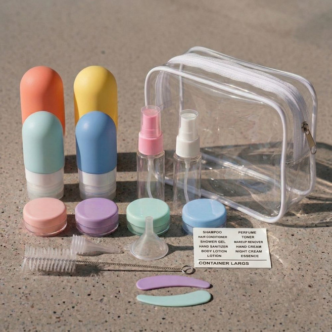 아티즌 실리콘공병 여행용 공병세트 화장품통, 1개, 혼합색상