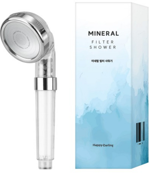 해피달링 미네랄 4단 필터 샤워기, 1개, 혼합색상