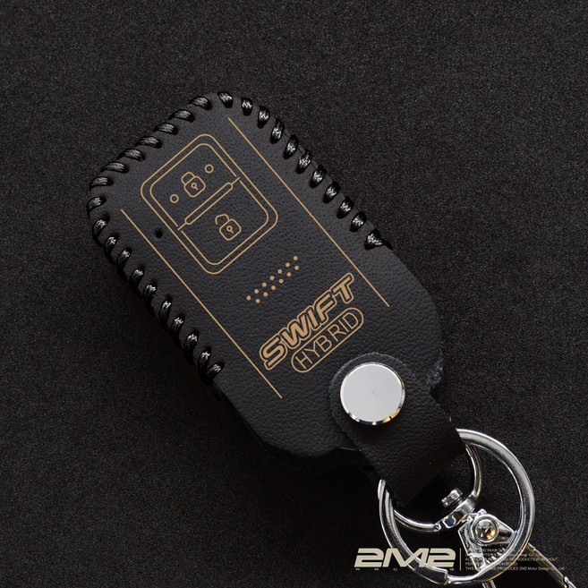 SUZUKI 鈴木 SWIFT 4代 1.2 HYBRID 鑰匙套 鑰匙圈, 1個, A .黑皮.黑線