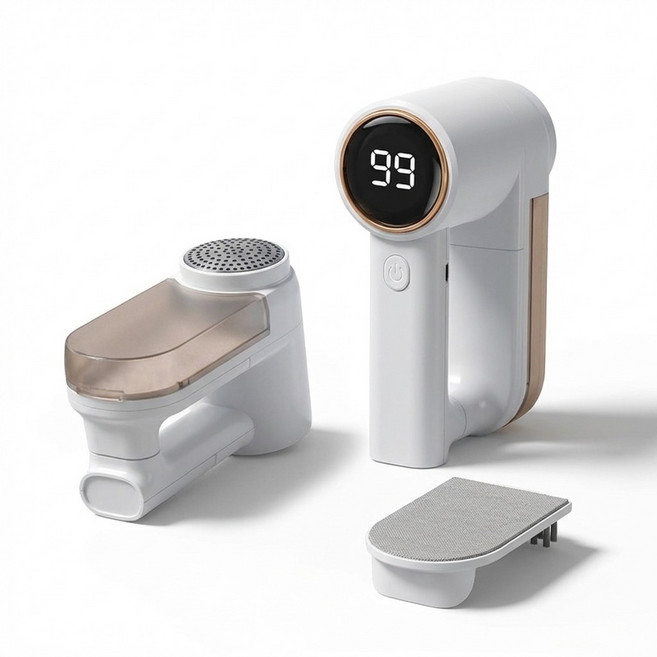 휴대용 충전식 6중날 보풀제거기, 화이트, MO-1