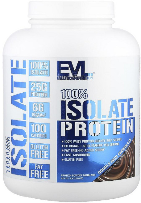 EVL 아이솔레이트 Isolate 프로틴 분리유청단백질 100 초코 맛 2268g, 2.268kg, 1개