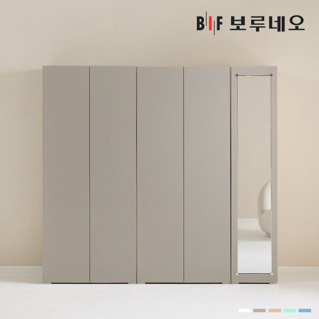 보루네오 비컴 2000 P세트 장롱 장농 이불장 안방 작은방 원룸 6자 7자, 그레이 BC077