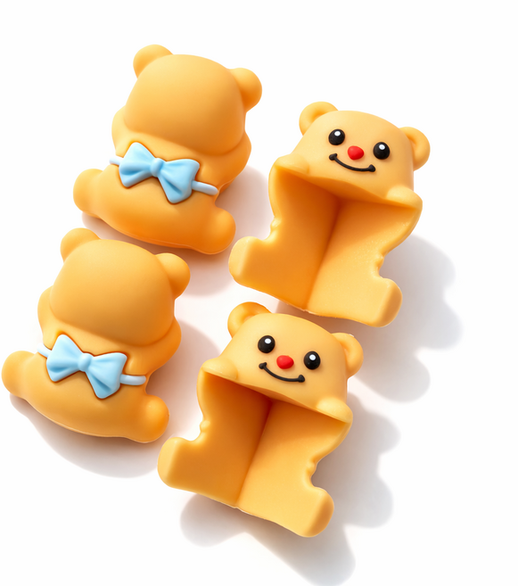 위캔바이 책상 안전 충격 방지 곰돌이 모서리 안전 보호대 4P, 옐로우, 4개