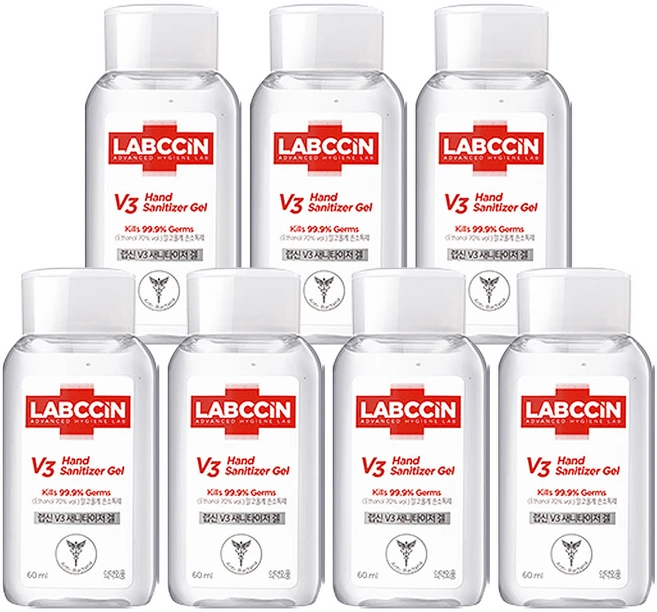 애경 랩신 V3 휴대용 손소독제 60ml, 7개 - 쿠팡
