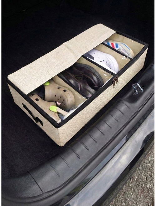 차량용 신발장 트렁크 신발보관함 수납 정리함 소소한틈, 베이지