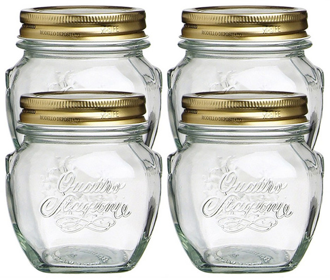 보르미올리 콰트로 스타지오니 자 유리저장병 앙포라, 500ml, 4개