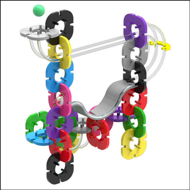 컴사이언스 창작용 골드버그 마블런(044F23H1)-39pcs(스윙 도미노)sup-05
