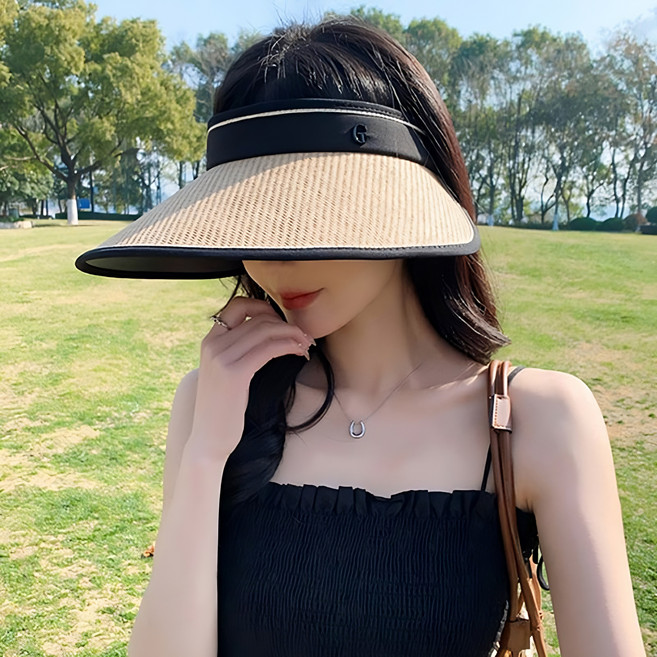 댓츠댓 자외선차단 라탄썬캡 모자