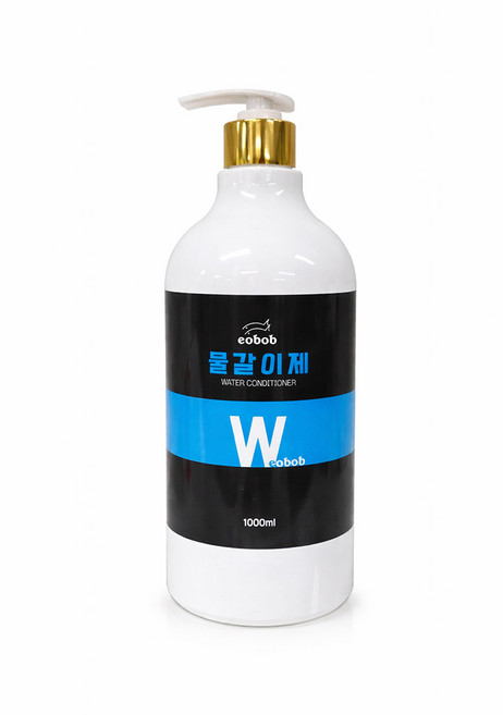 EOBOB 대용량 1000ML 고급 프리미엄 골드 펌프형 물갈이제 수질개선제, 1개