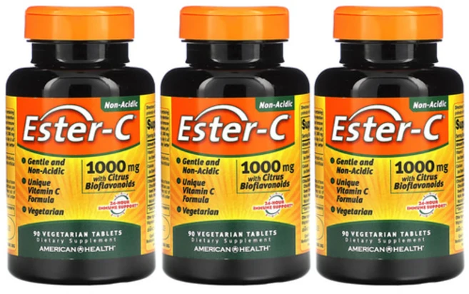 아메리칸 헬스 에스터 씨 비타민 Ester C 1000 mg 90정 비타민 x3통, 3개 - 쿠팡